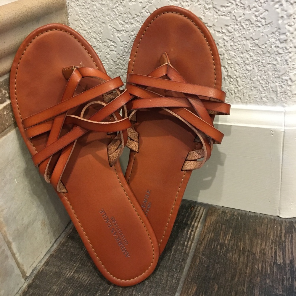 American Eagle Brown Strappy Sandals